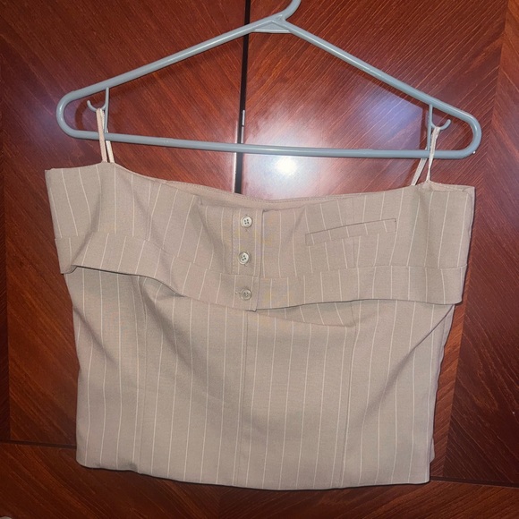 Zara pinstripe crop top NWOT - Picture 4 of 5